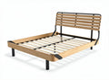 Letto matrimoniale in legno di faggio con struttura in metallo 200 x 160 x 35cm